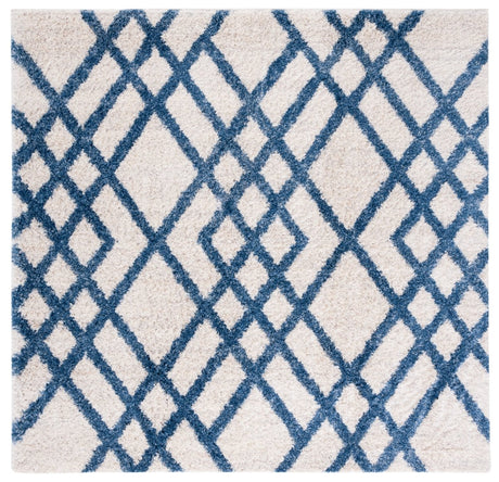 Safavieh Berber Shag Ber214B Ivory/Blue Rugs.