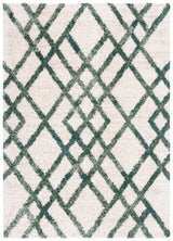Safavieh Berber Shag Ber214C Ivory/Green Rugs.