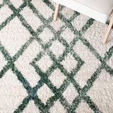 Safavieh Berber Shag Ber214C Ivory/Green Rugs.