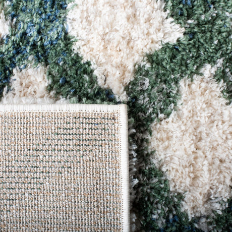 Safavieh Berber Shag Ber214C Ivory/Green Rugs.