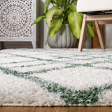 Safavieh Berber Shag Ber214C Ivory/Green Rugs.