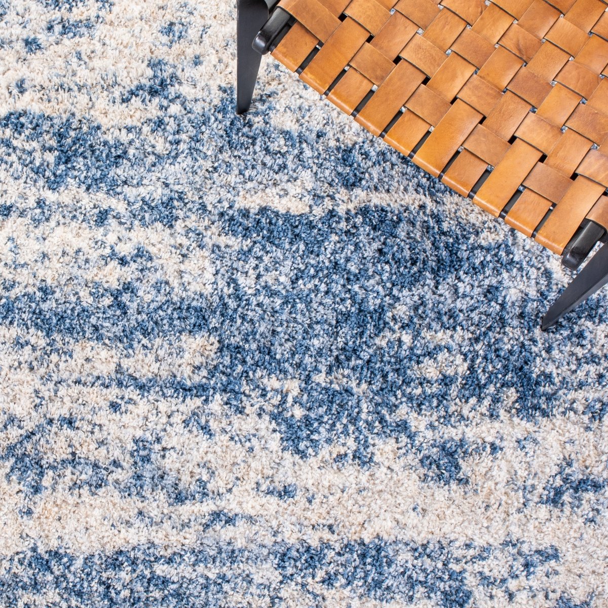 Safavieh Berber Shag Ber219B Beige/Blue Rugs.