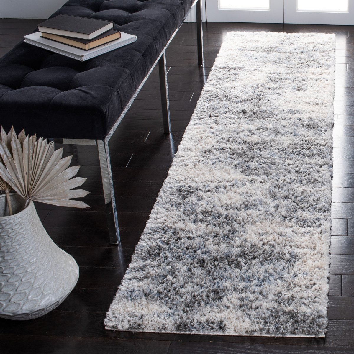 Safavieh Berber Shag Ber273A Ivory/Grey Rugs.