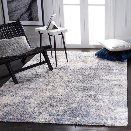Safavieh Berber Shag Ber274B Ivory/Blue Rugs.