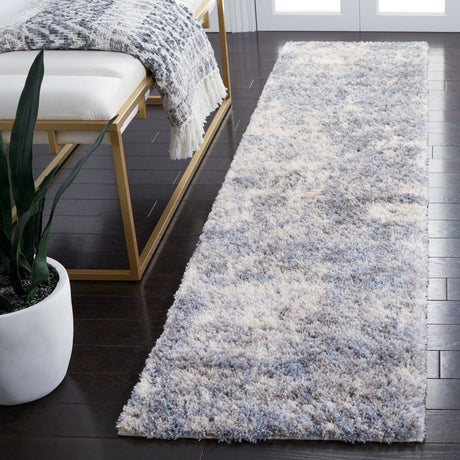 Safavieh Berber Shag Ber274B Ivory/Blue Rugs.