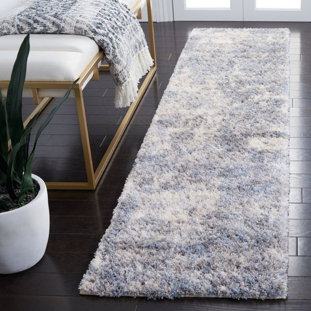 Safavieh Berber Shag Ber274B Ivory/Blue Rugs.