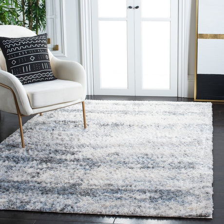 Safavieh Berber Shag Ber276A Ivory/Charcoal Rugs.