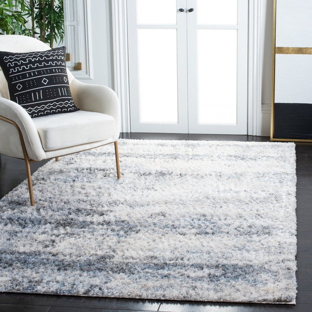 Safavieh Berber Shag Ber276A Ivory/Charcoal Rugs.