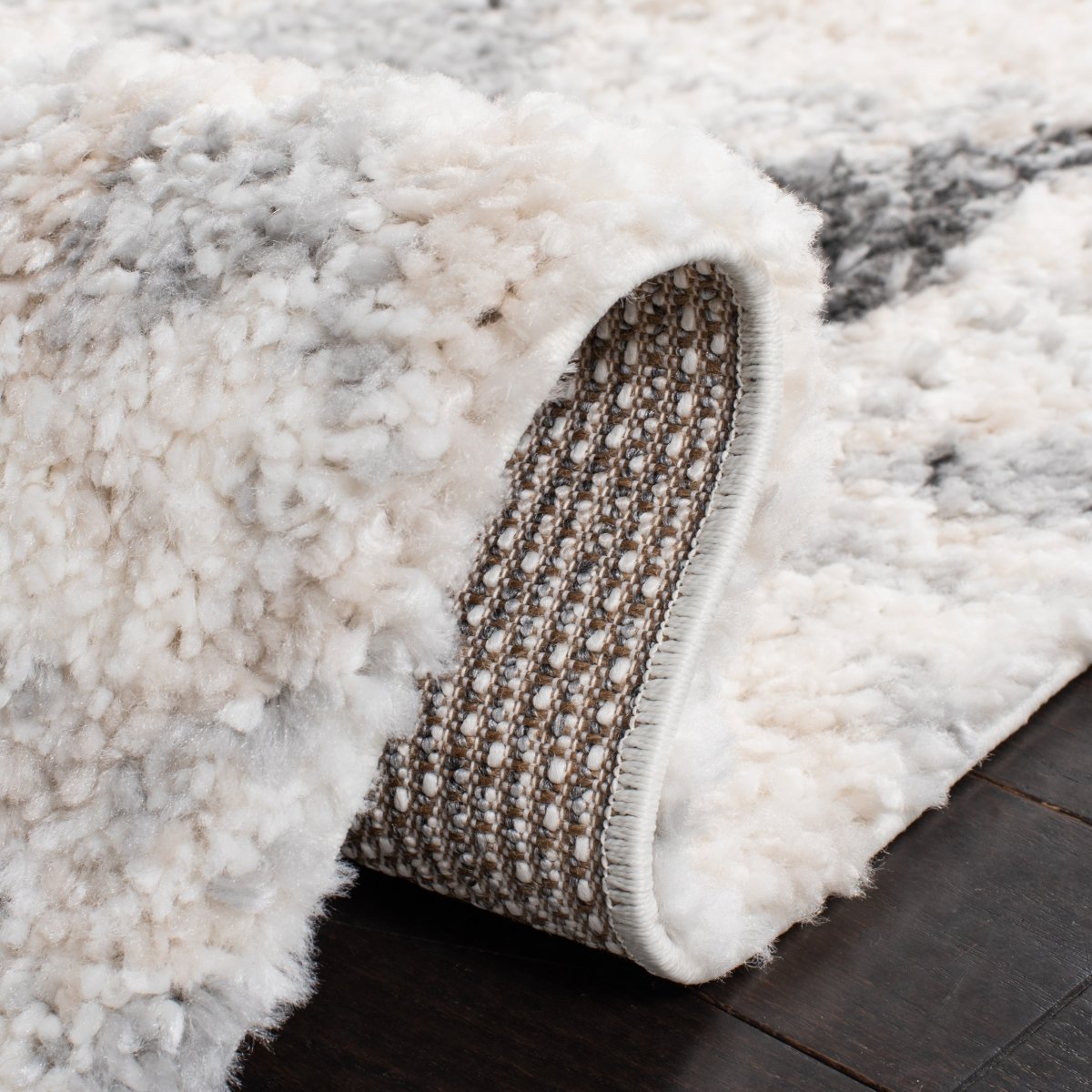 Safavieh Berber Shag Ber422F Grey/Ivory Rugs.