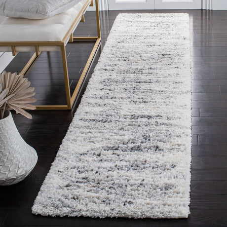 Safavieh Berber Shag Ber424A Ivory/Grey Rug.