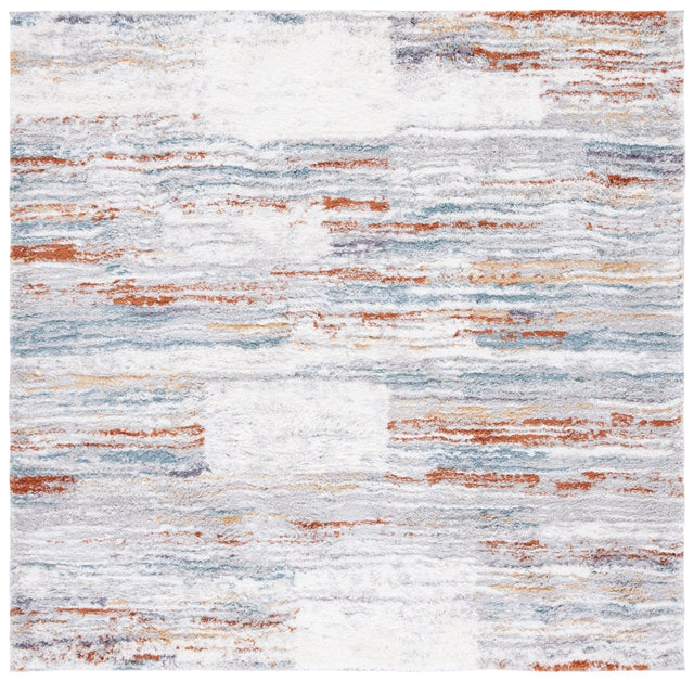 Safavieh Berber Shag Ber541A Blue Rust/Ivory Rug.