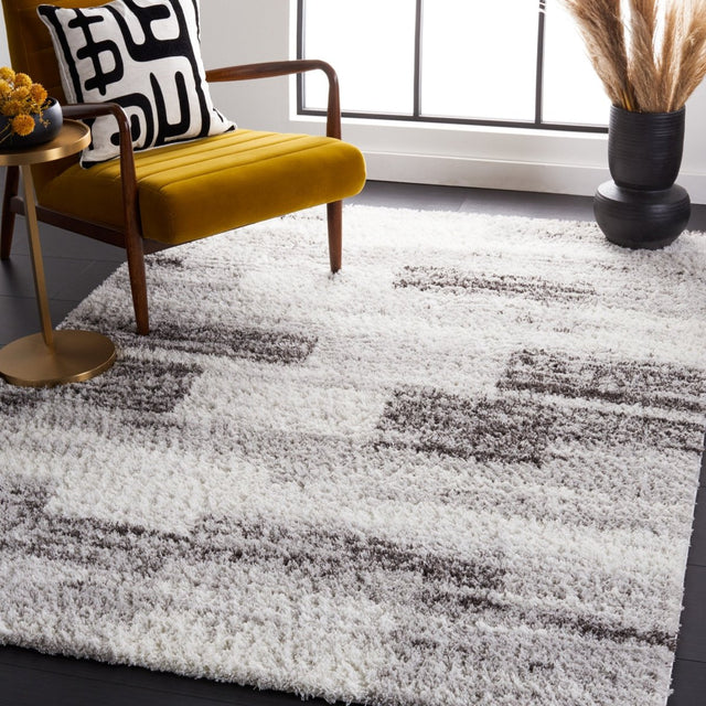 Safavieh Berber Shag Ber541F Grey/Light Grey Rug.