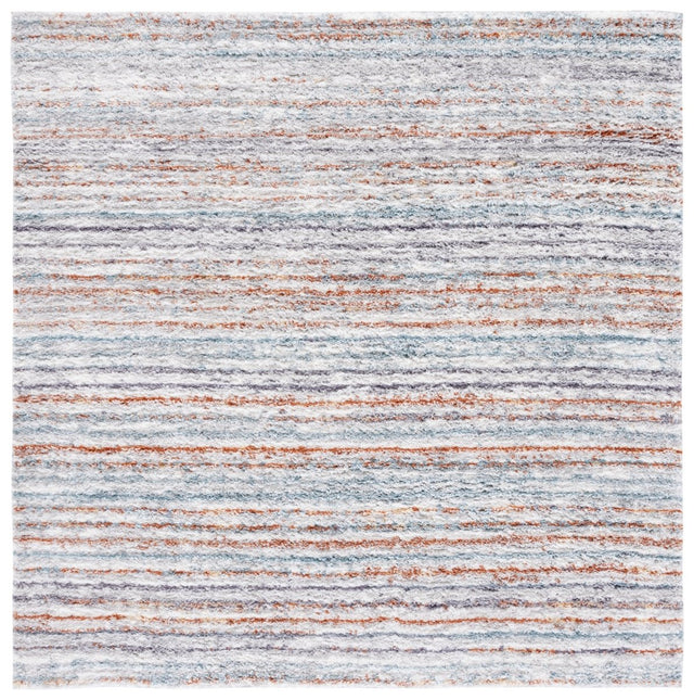 Safavieh Berber Shag Ber545A Blue Rust/Ivory Rug - Safavieh - ber545a - 7sq