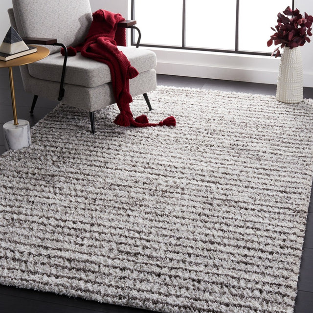 Safavieh Berber Shag Ber545F Grey/Dark Grey Rug.