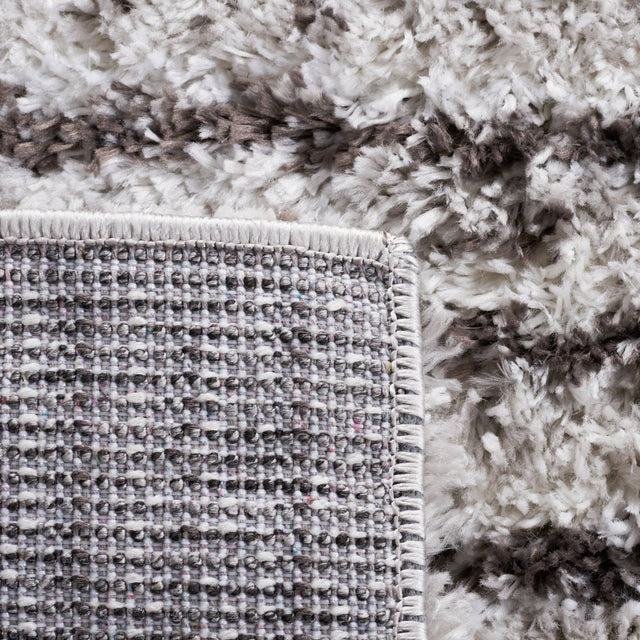 Safavieh Berber Shag Ber545F Grey/Dark Grey Rug.