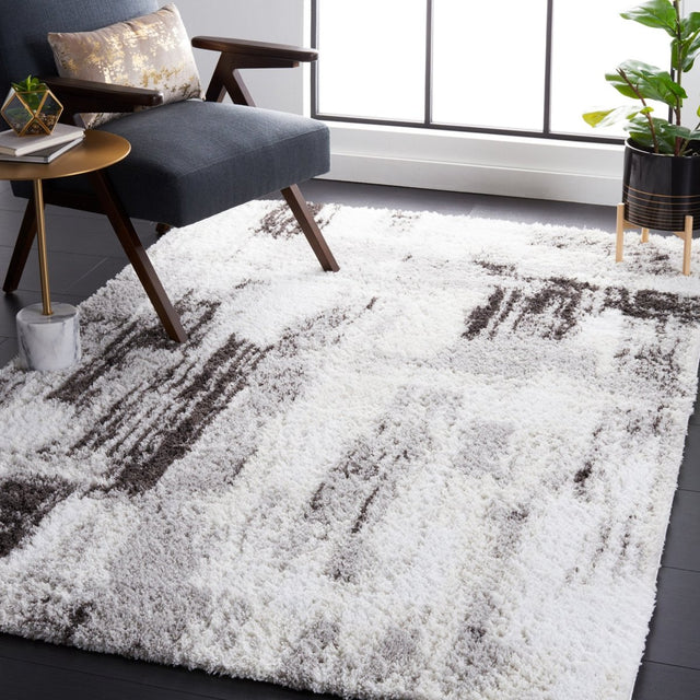 Safavieh Berber Shag Ber549F Grey/Dark Grey Rug.