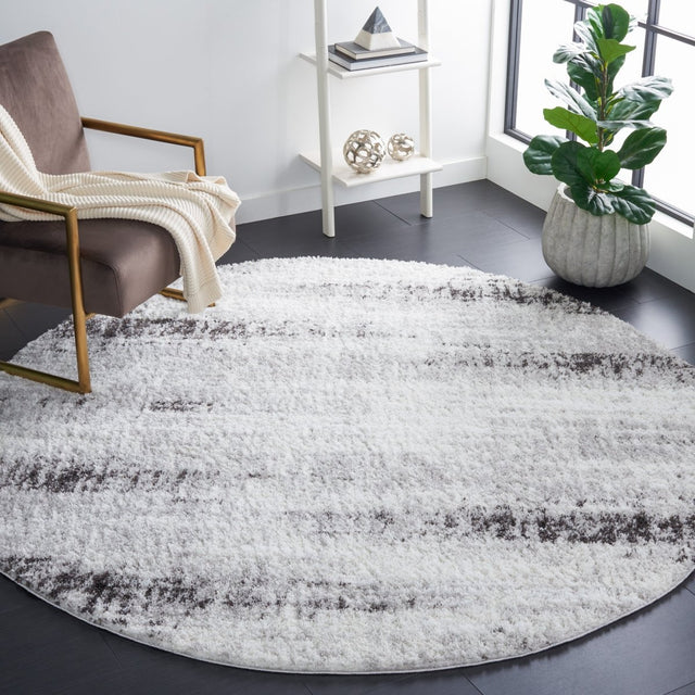 Safavieh Berber Shag Ber551F Grey/Dark Grey Rug.