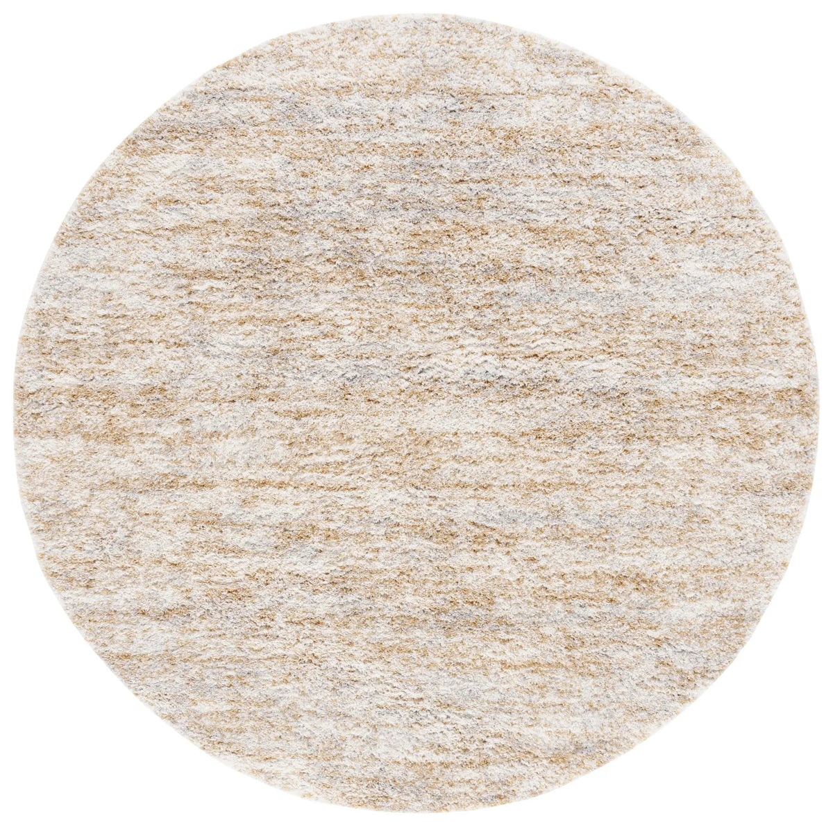 Safavieh Berber Shag 5'-5" x 5'-5" Rug in Ivory / Light Gold