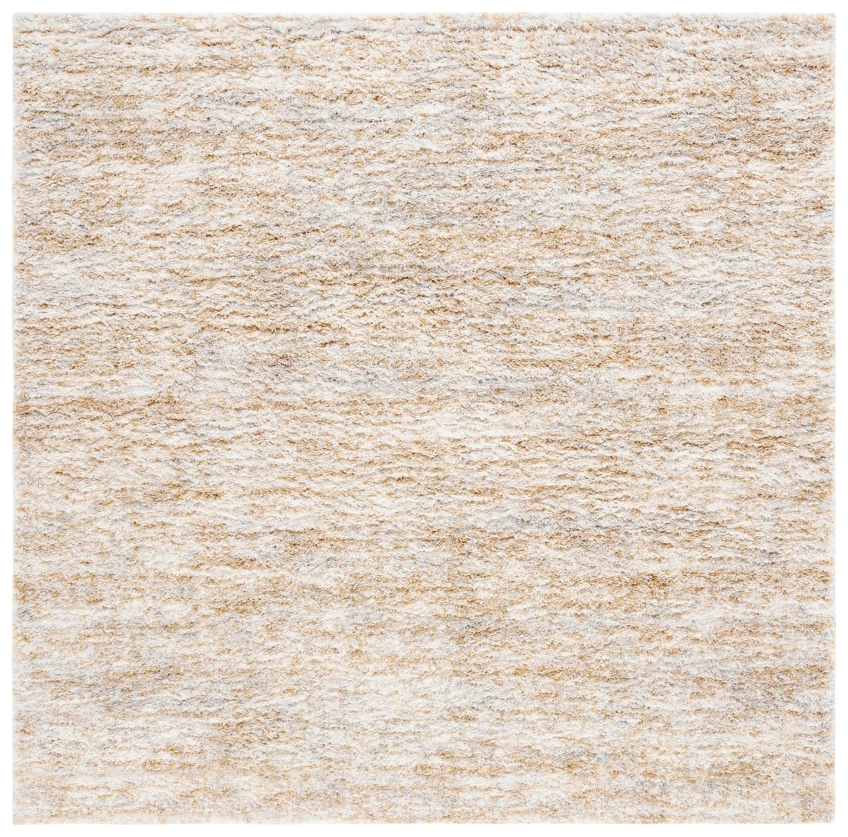 Safavieh Berber Shag 8'-0" x 8'-0" Rug in Ivory / Light Gold