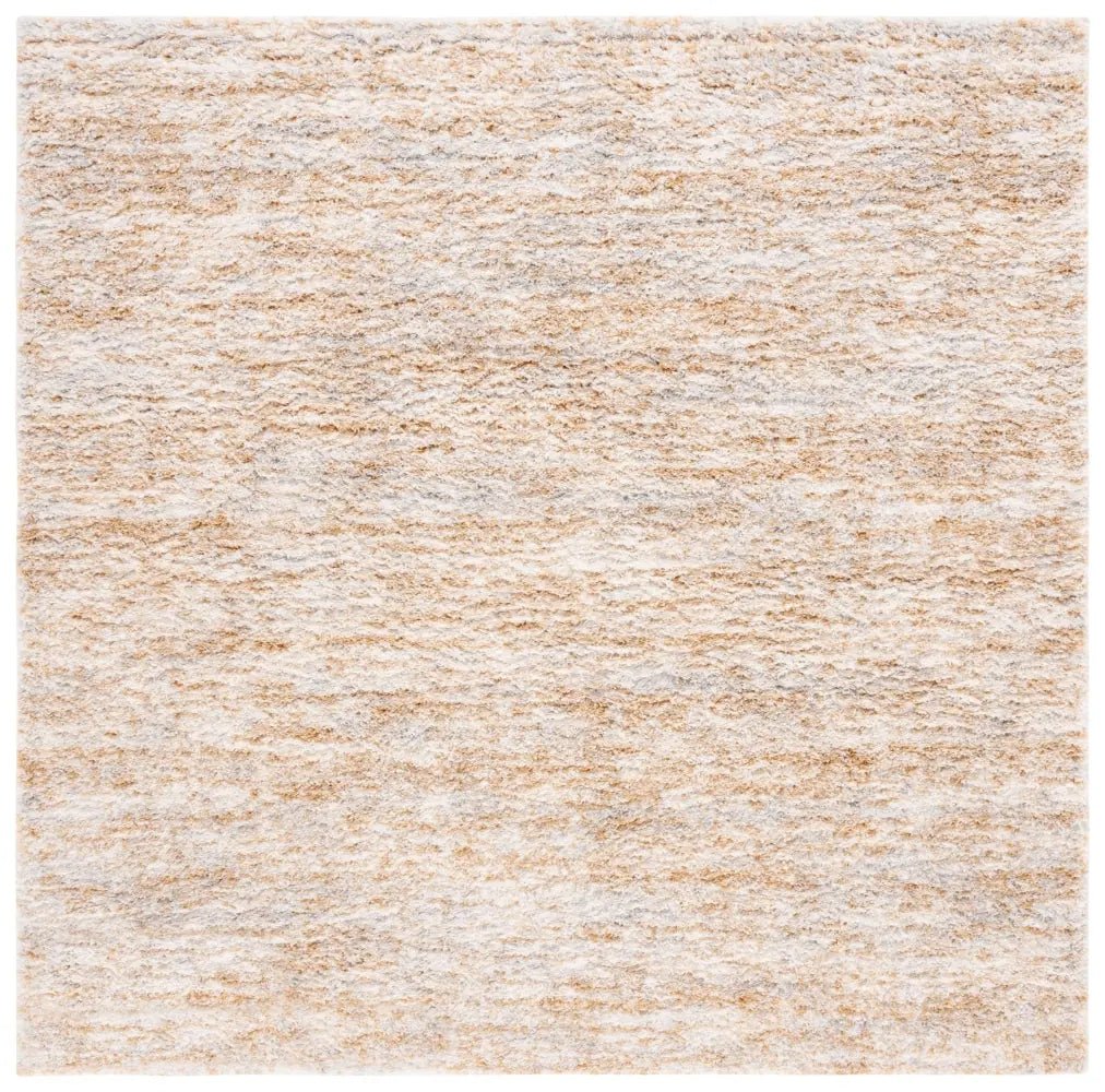 Safavieh Berber Shag 7'-0" x 7'-0" Rug in Ivory / Light Gold