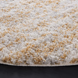 Safavieh Berber Shag 5'-5" x 5'-5" Rug in Ivory / Light Gold