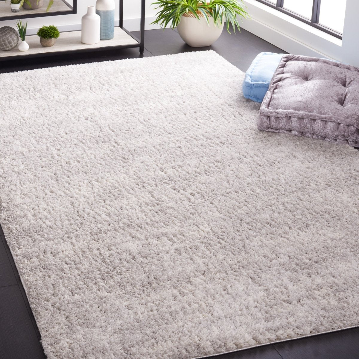 Safavieh Berber Shag Ber563G Grey/Ivory Rug.