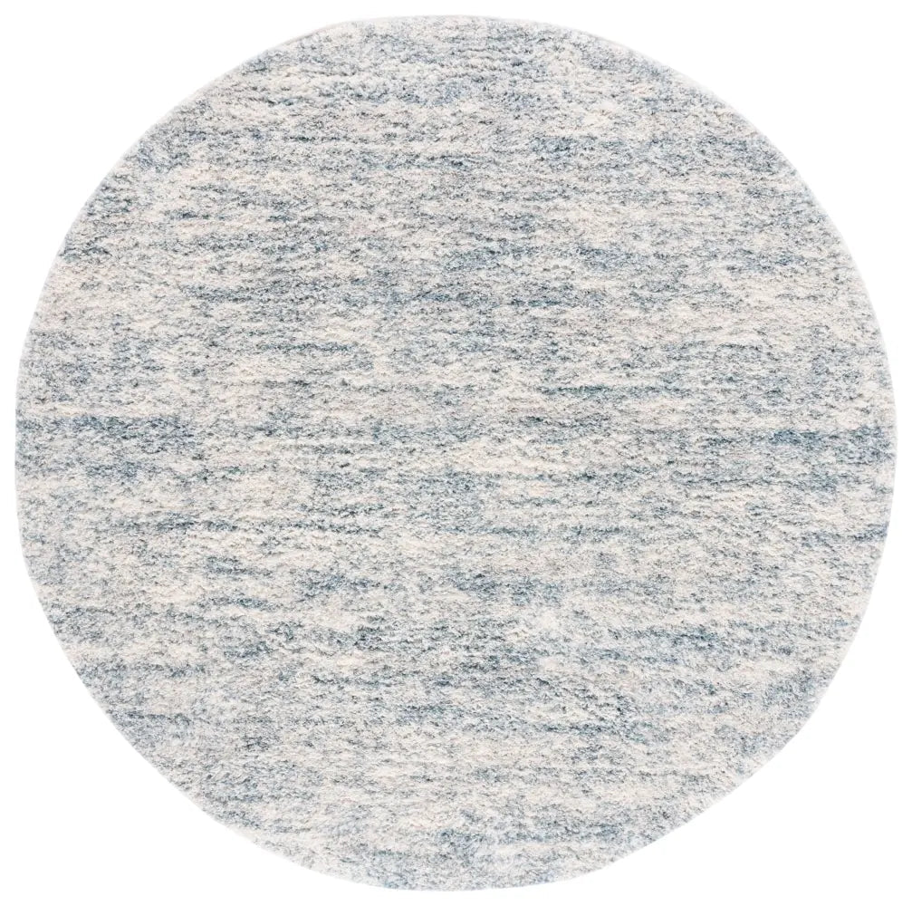 Safavieh Berber Shag 7'-0" x 7'-0" Rug in Ivory / Light Aqua