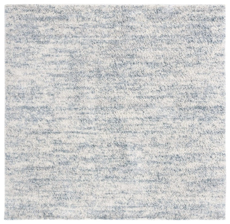 Safavieh Berber Shag 8'-0" x 8'-0" Rug in Ivory / Light Aqua