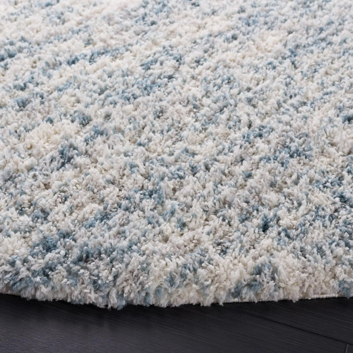 Safavieh Berber Shag 10'-0" x 10'-0" Rug in Ivory / Light Aqua