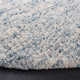 Safavieh Berber Shag 10'-0" x 10'-0" Rug in Ivory / Light Aqua