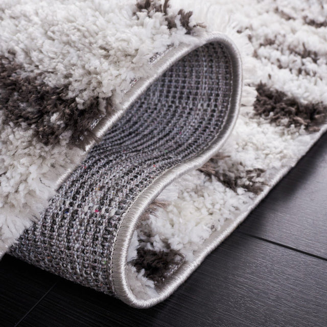 Safavieh Berber Shag Ber565F Grey/Dark Grey Rug.