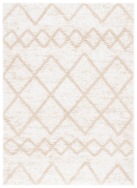 Safavieh Berber Shag 4'-5" x 6'-5" Rug in Ivory / Beige