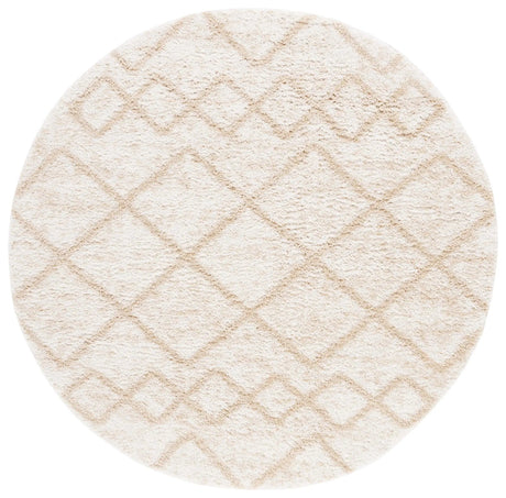 Safavieh Berber Shag 7'-0" x 7'-0" Rug in Ivory / Beige