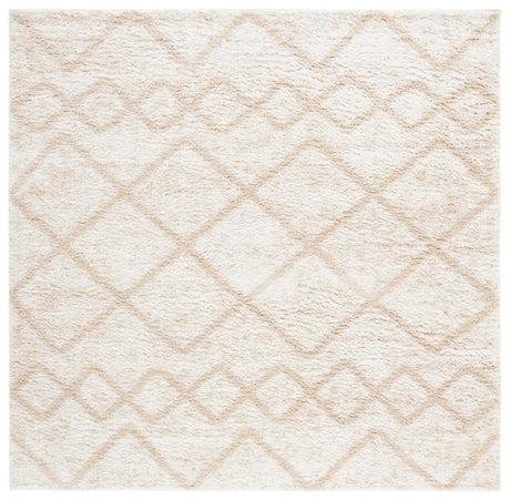 Safavieh Berber Shag 7'-0" x 7'-0" Rug in Ivory / Beige