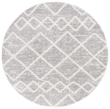 Safavieh Berber Shag 7'-0" x 7'-0" Rug in Grey / Ivory