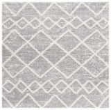 Safavieh Berber Shag 7'-0" x 7'-0" Rug in Grey / Ivory