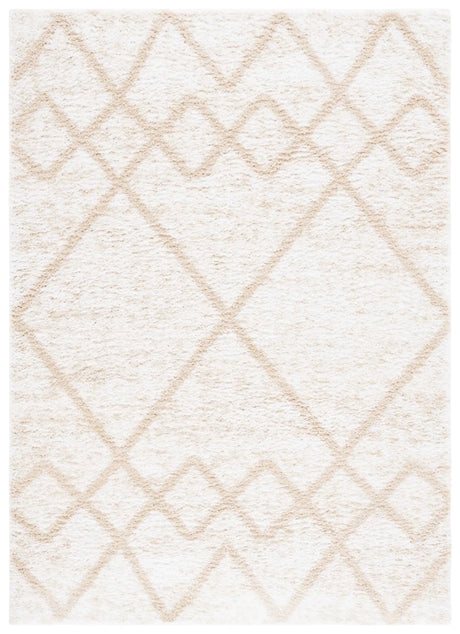 Safavieh Berber Shag 4'-5" x 6'-5" Rug in Ivory / Beige