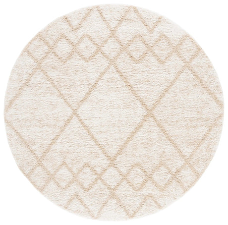 Safavieh Berber Shag 7'-0" x 7'-0" Rug in Ivory / Beige