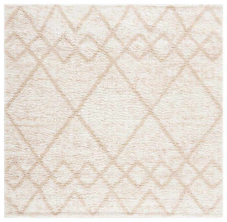 Safavieh Berber Shag 7'-0" x 7'-0" Rug in Ivory / Beige