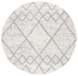 Safavieh Berber Shag 7'-0" x 7'-0" Rug in Grey / Ivory