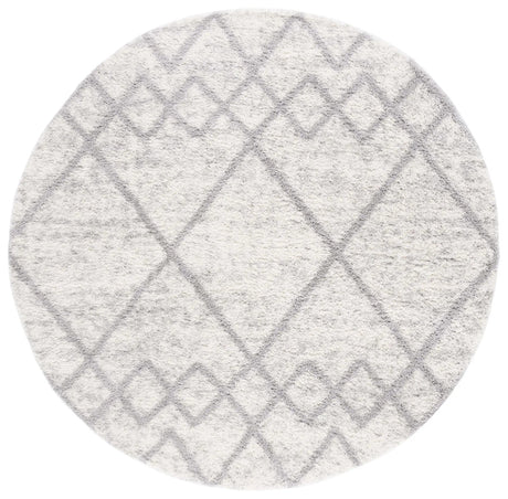 Safavieh Berber Shag 7'-0" x 7'-0" Rug in Grey / Ivory