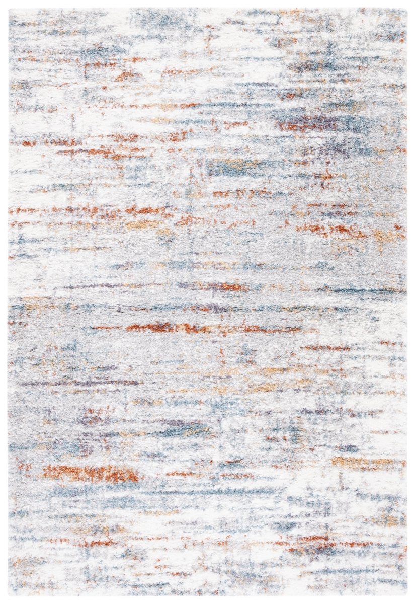 Safavieh Berber Shag Ber577A Blue Rust/Ivory Rug.