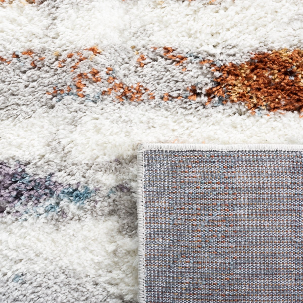 Safavieh Berber Shag Ber583A Blue Rust/Ivory Rug.