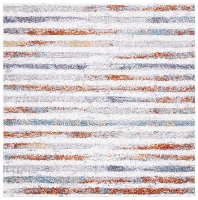 Safavieh Berber Shag Ber583A Blue Rust/Ivory Rug - Safavieh - ber583a - 7sq