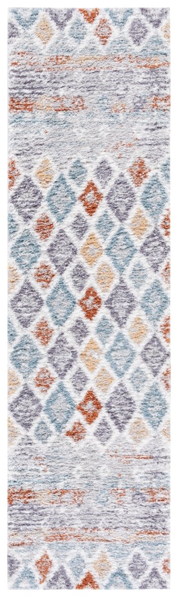 Safavieh Berber Shag Ber585A Blue Rust/Ivory Rug.