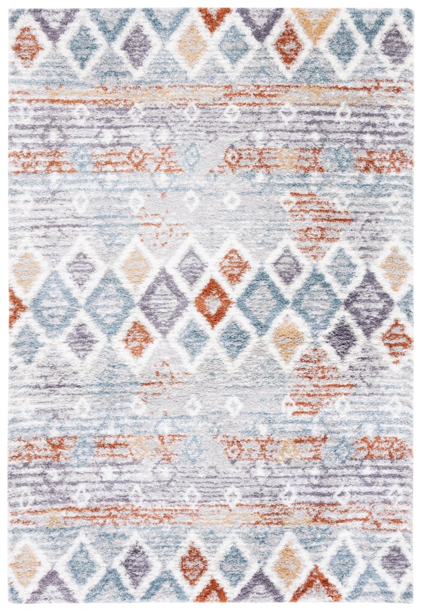 Safavieh Berber Shag Ber585A Blue Rust/Ivory Rug.
