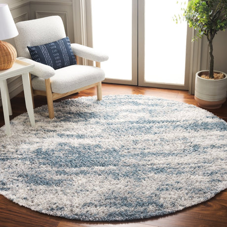 Safavieh Berber Shag Ber586M Ivory/Blue Rug.