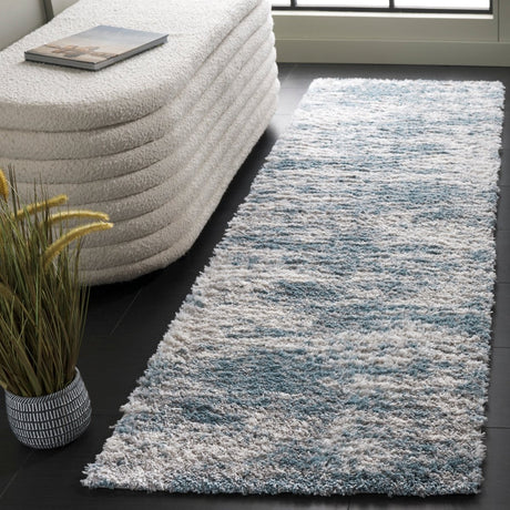 Safavieh Berber Shag Ber586M Ivory/Blue Rug.