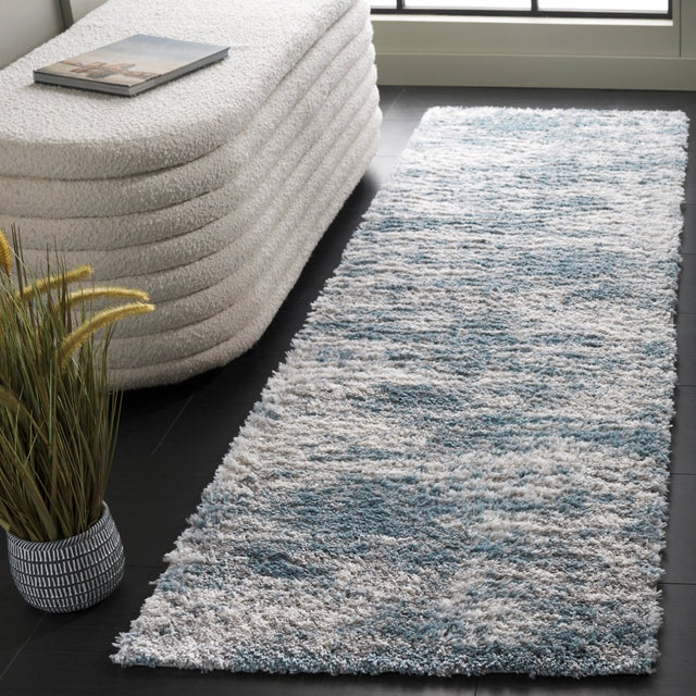 Safavieh Berber Shag Ber586M Ivory/Blue Rug.