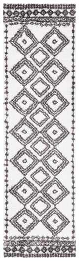 Safavieh Berber Shag Ber591A Ivory/Dark Grey Rug.